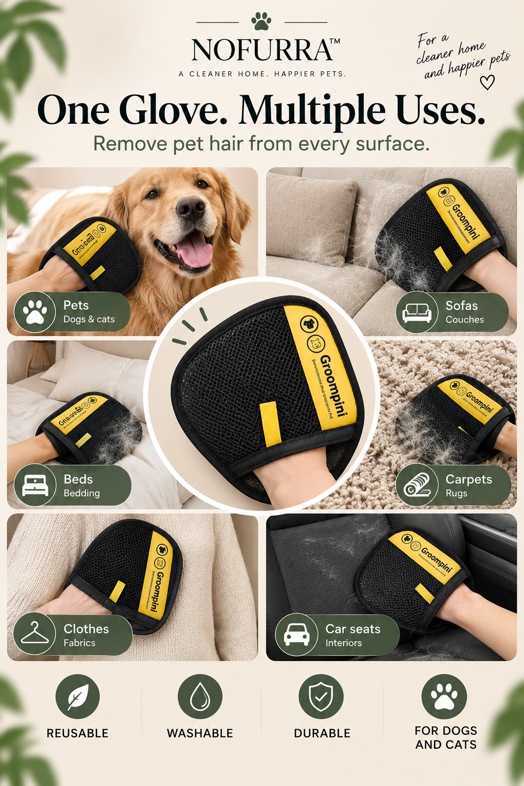 NOFURRA™ Electrostatic Pet Hair Glove