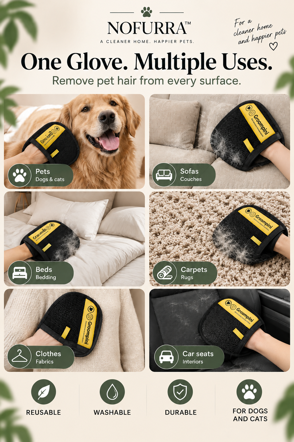 NOFURRA™ Electrostatic Pet Hair Glove